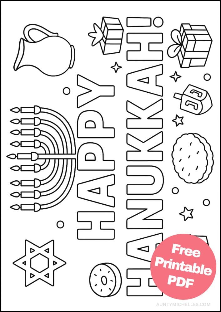 Free Printable Hanukkah Coloring Pages for Kids Chanukah Colouring Book Printout Jewish Activities star of david