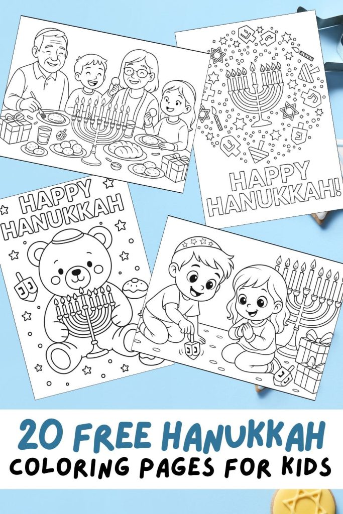 Free Printable Hanukkah Coloring Pages for Kids - Aunty Michelle's