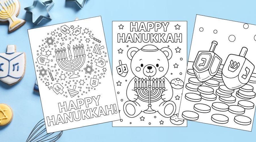 Free Printable Hunukkah Coloring Pages for Kids blog feature