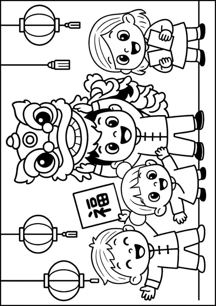 Free Printable Lunar New Year Coloring Pages for Kids Chinese Activities Colouring Book Printout kids dragon lantern
