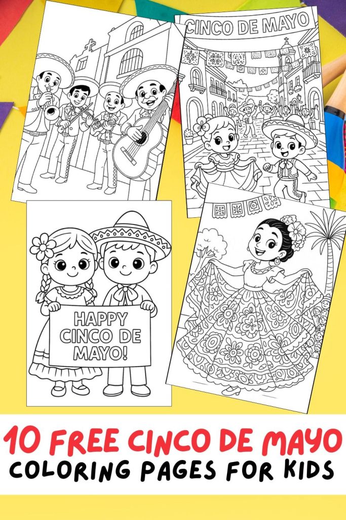 Free Printable Cinco de Mayo Coloring Pages for Kids - Aunty Michelle's