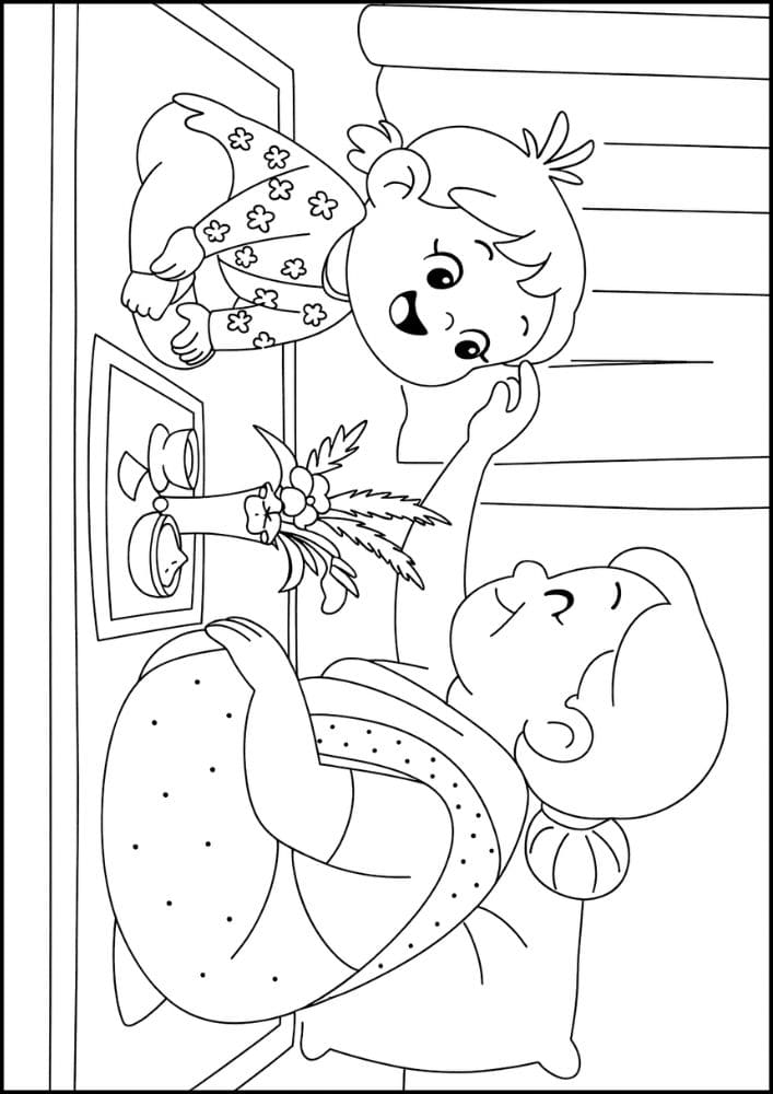 Free Printable Dashain Coloring Pages for Kids Hindu Festival Blessing Tika Baby