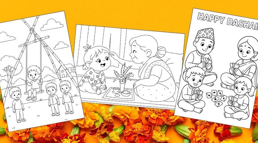 Free Printable Dashain Coloring Pages for Kids blog