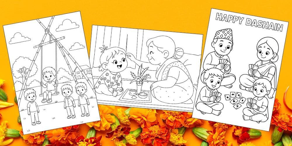 Free Printable Dashain Coloring Pages for Kids blog