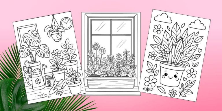 Free Printable Plant Coloring Pages for Kids Nature Colouring Book Printout