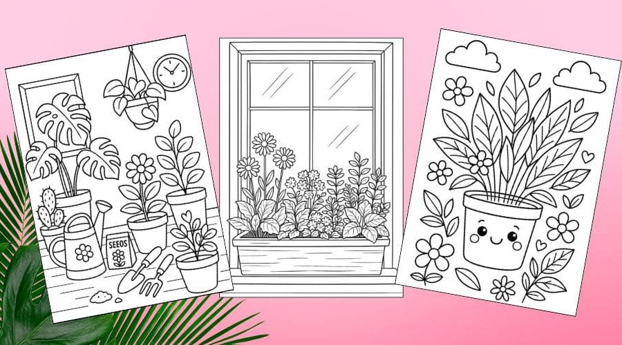 Free Printable Plant Coloring Pages for Kids Nature Colouring Book Printout
