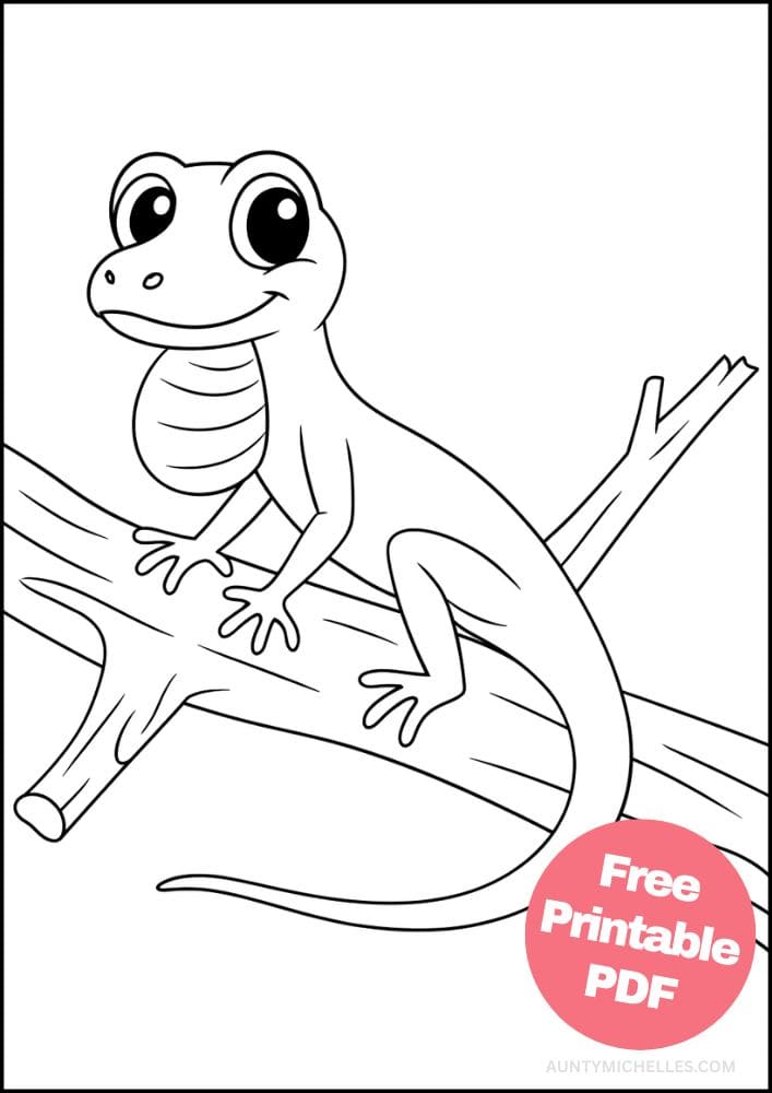 Free Printable Reptile Coloring Pages for Kids Colouring Book Anole Lizard