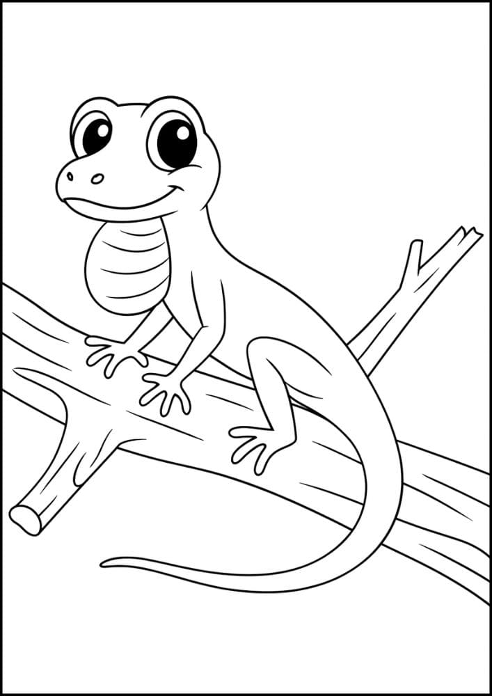 Free Printable Reptile Coloring Pages for Kids Colouring Book Anole Lizard