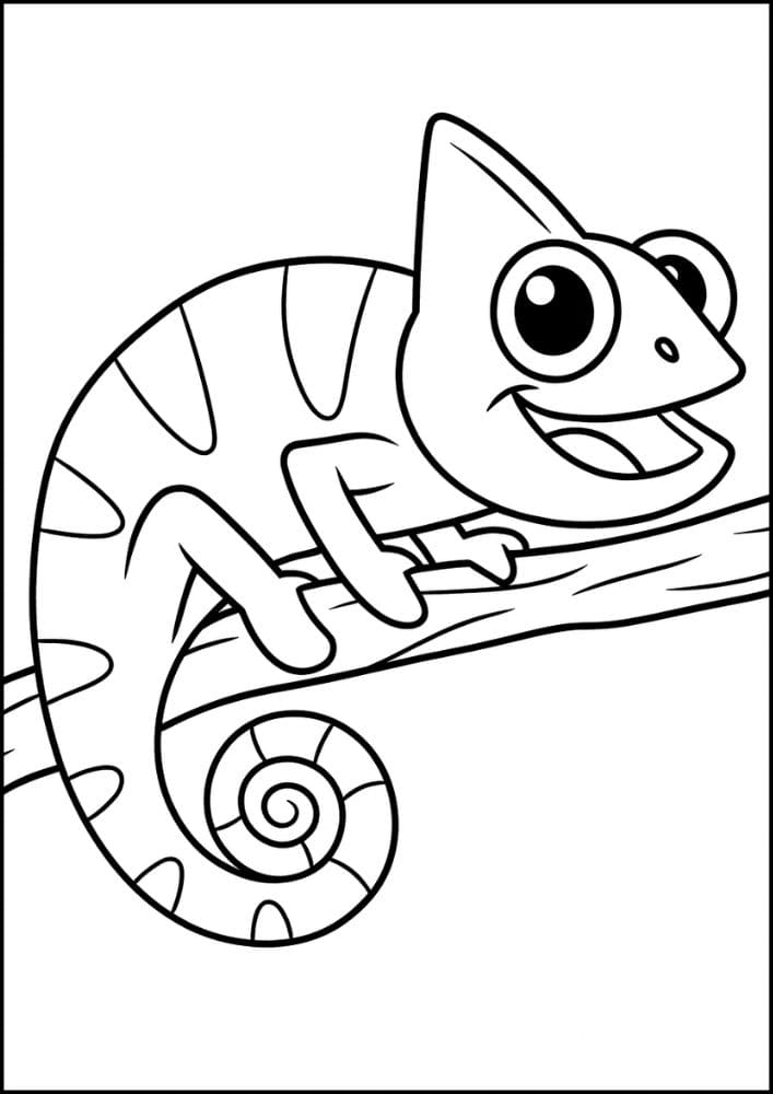 Free Printable Reptile Coloring Pages for Kids Colouring Book Simple Iguana Lizard