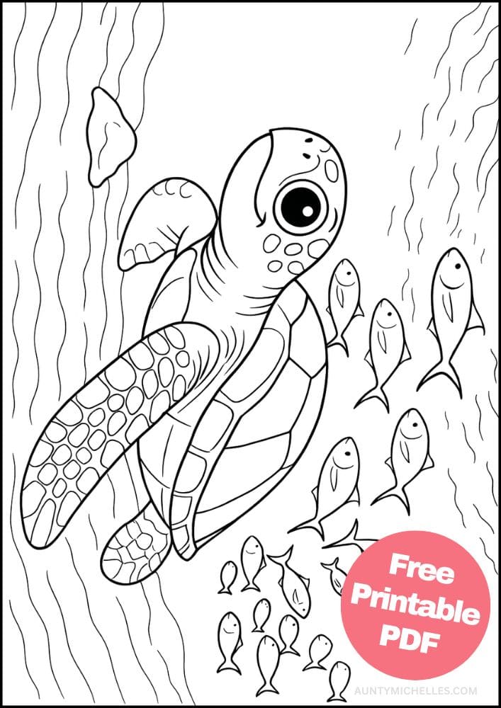 Free Printable Reptile Coloring Pages for Kids Colouring Book sea turtle fish ocean sea life