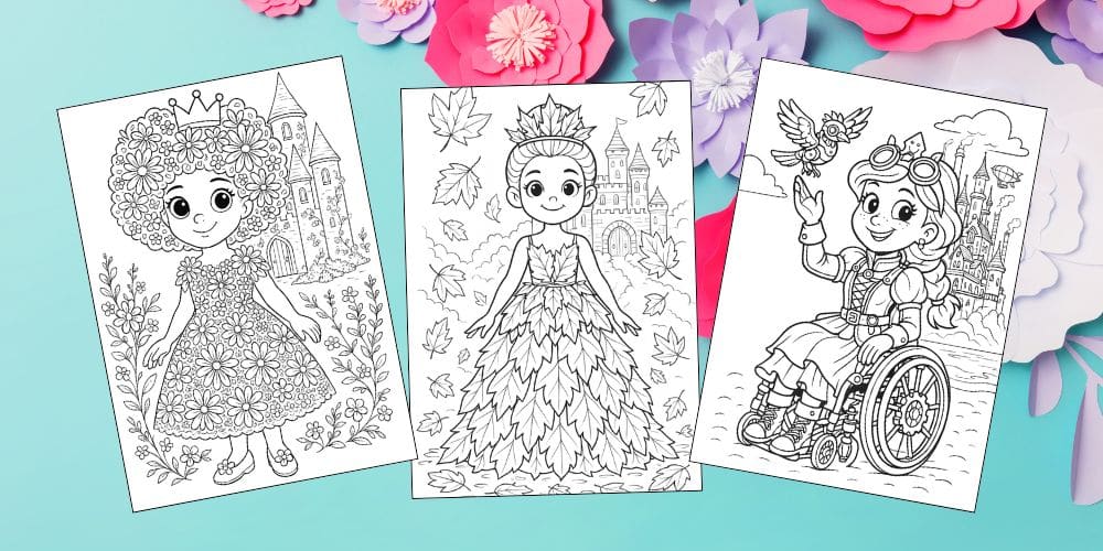 Free printable princess coloring pages for kids