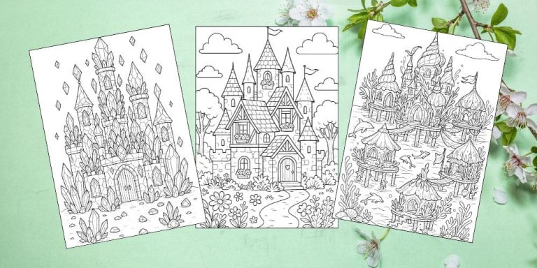 Free Printable Castle Coloring Pages for Kids Fairytale