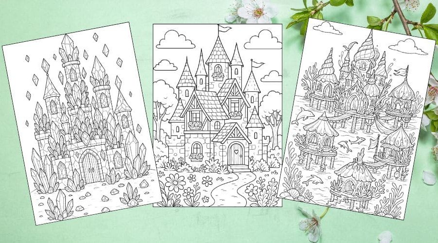 Free Printable Castle Coloring Pages for Kids Fairytale