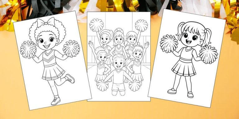 Free Printable Cheerleading Coloring Pages for Kids Cheer Colouring Book Chearleader Printout