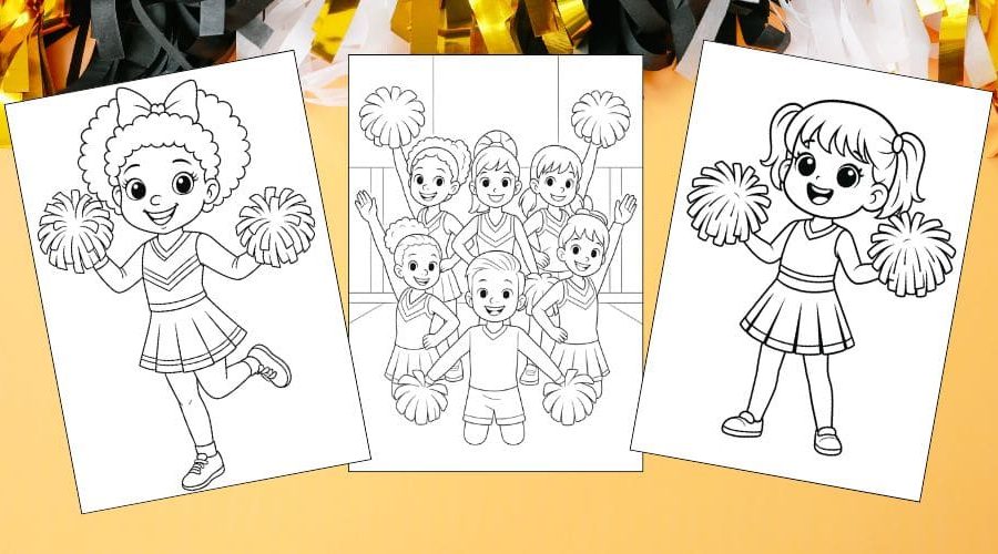 Free Printable Cheerleading Coloring Pages for Kids Cheer Colouring Book Chearleader Printout