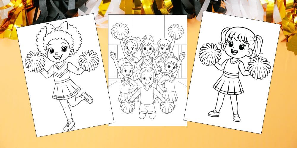 Free Printable Cheerleading Coloring Pages for Kids Cheer Colouring Book Chearleader Printout