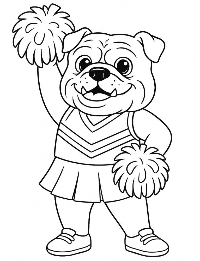 Free Printable Cheerleading Coloring Pages for Kids Cheer Colouring Book Chearleader Printout bulldogs