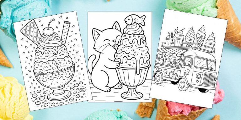 Free Printable Ice Cream Coloring Pages for Kids