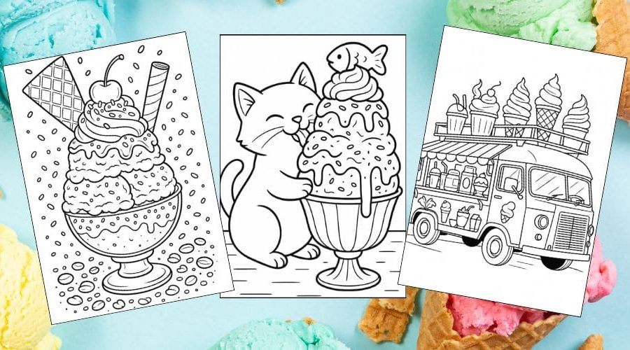 Free Printable Ice Cream Coloring Pages for Kids