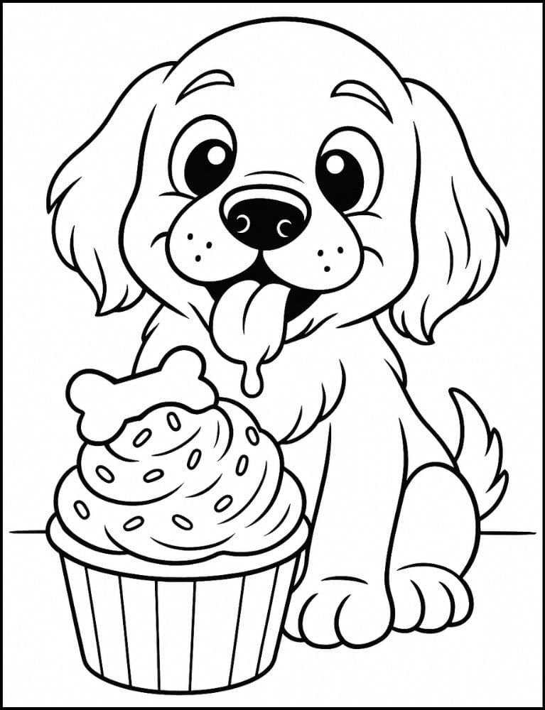 Free Printable Ice Cream Coloring Pages for Kids Summer Colouring Book Printout dog pup cup
