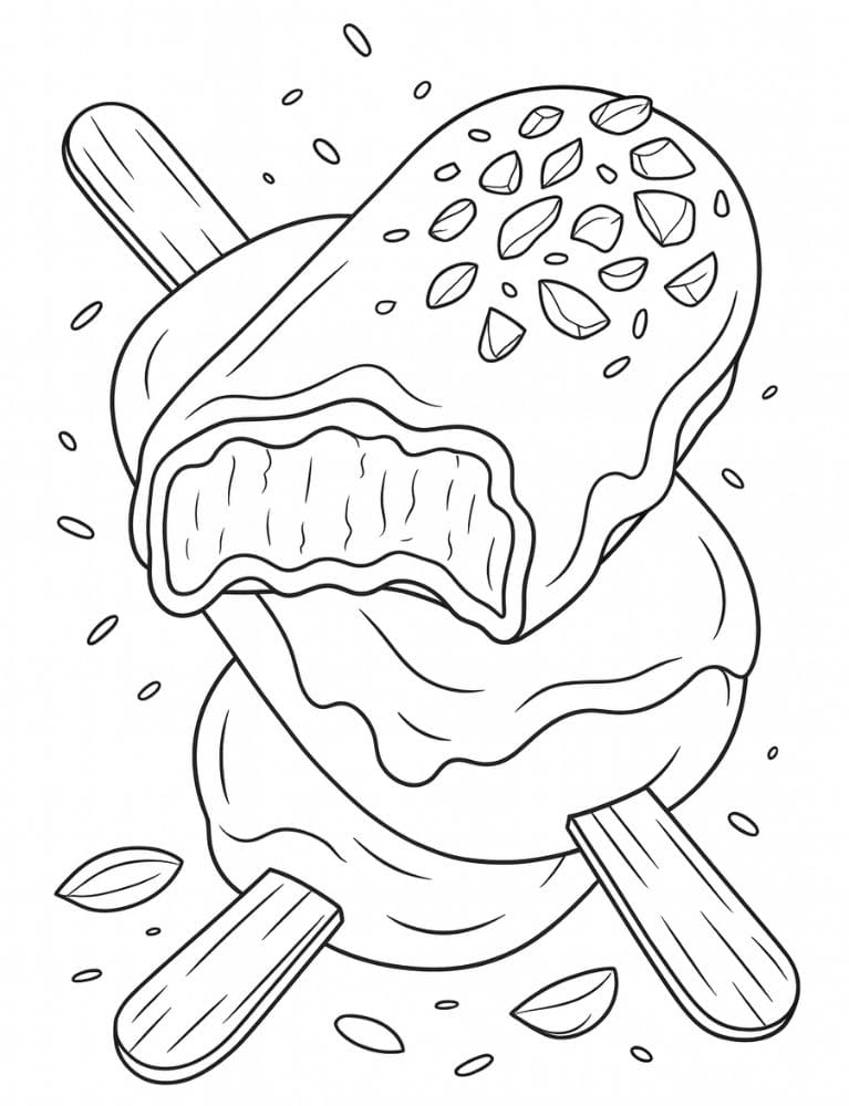 Free Printable Ice Cream Coloring Pages for Kids Summer Colouring Book Printout popsicle