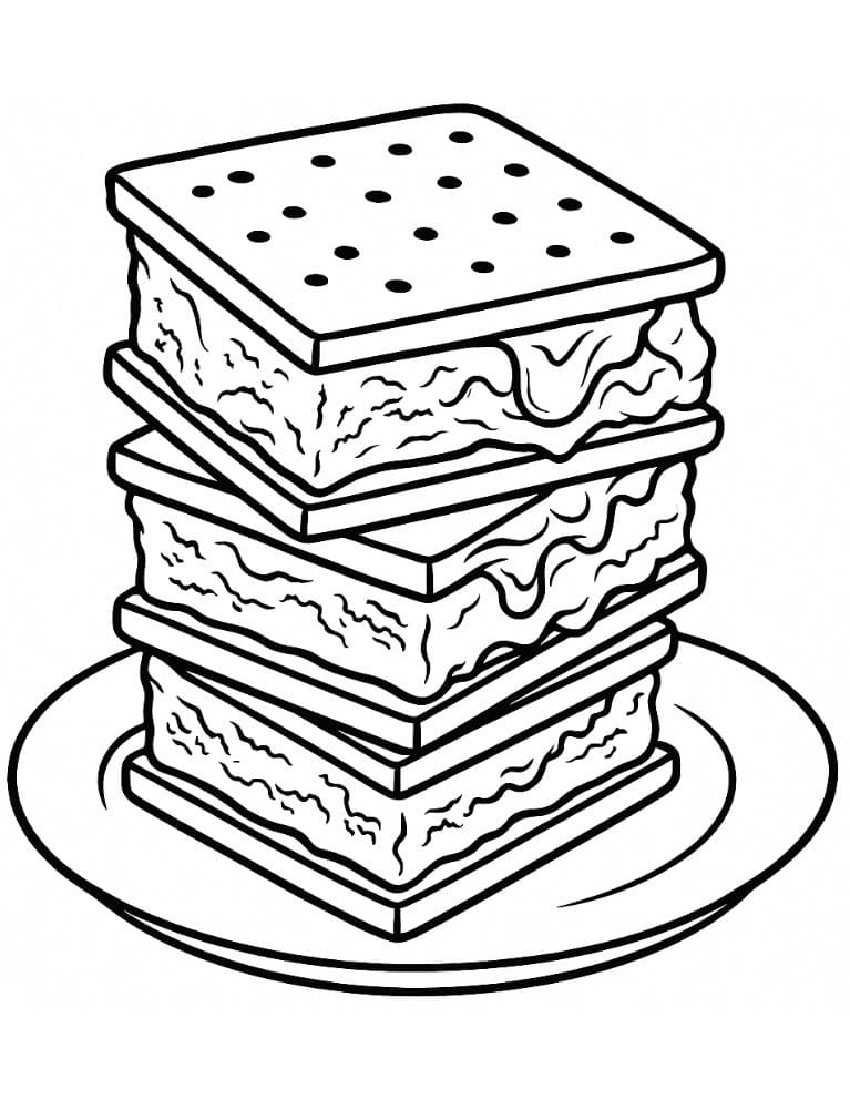 Free Printable Ice Cream Coloring Pages for Kids Summer Colouring Book Printout sandwich