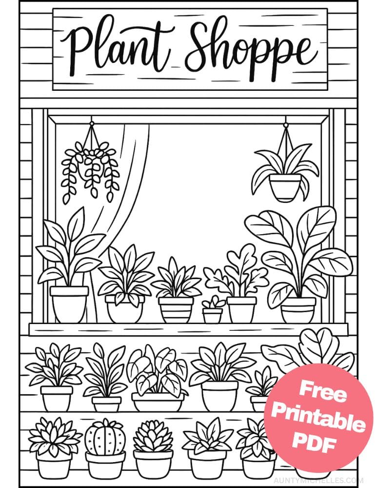 Free Printable Plant Coloring Pages for Kids Nature Colouring Book Printout plant shoppe