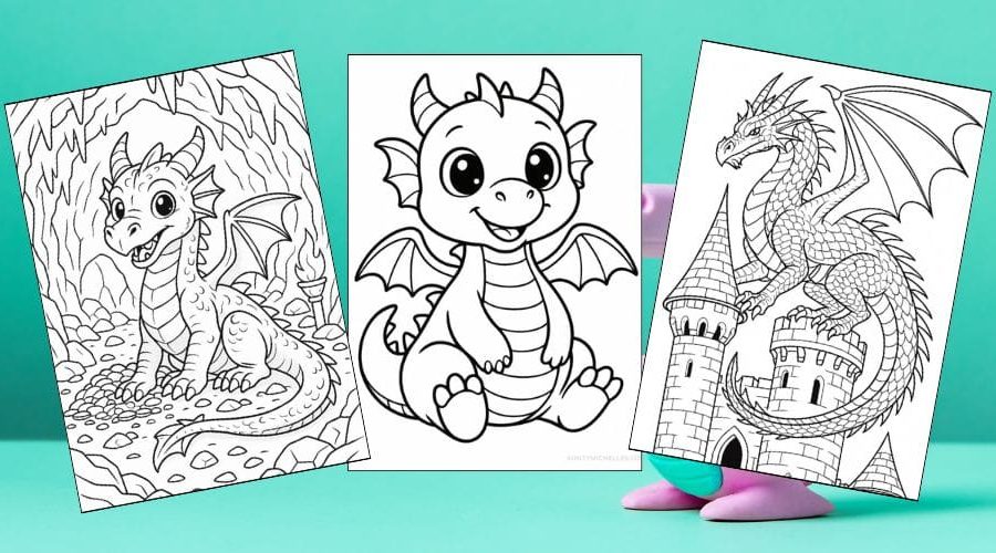 Free Printable Dragon Coloring Pages for Kids Colouring Book Download Medieval Dragons
