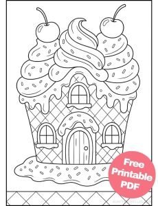 Free Printable Ice Cream Coloring Pages for Kids - Aunty Michelle's
