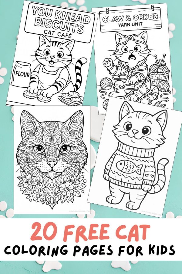 Free Printable Cat Coloring Pages for Kids - Aunty Michelle's