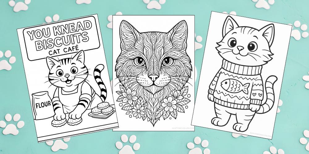 Free Printable Cat Coloring Pages for Kids Colouring Book Printout