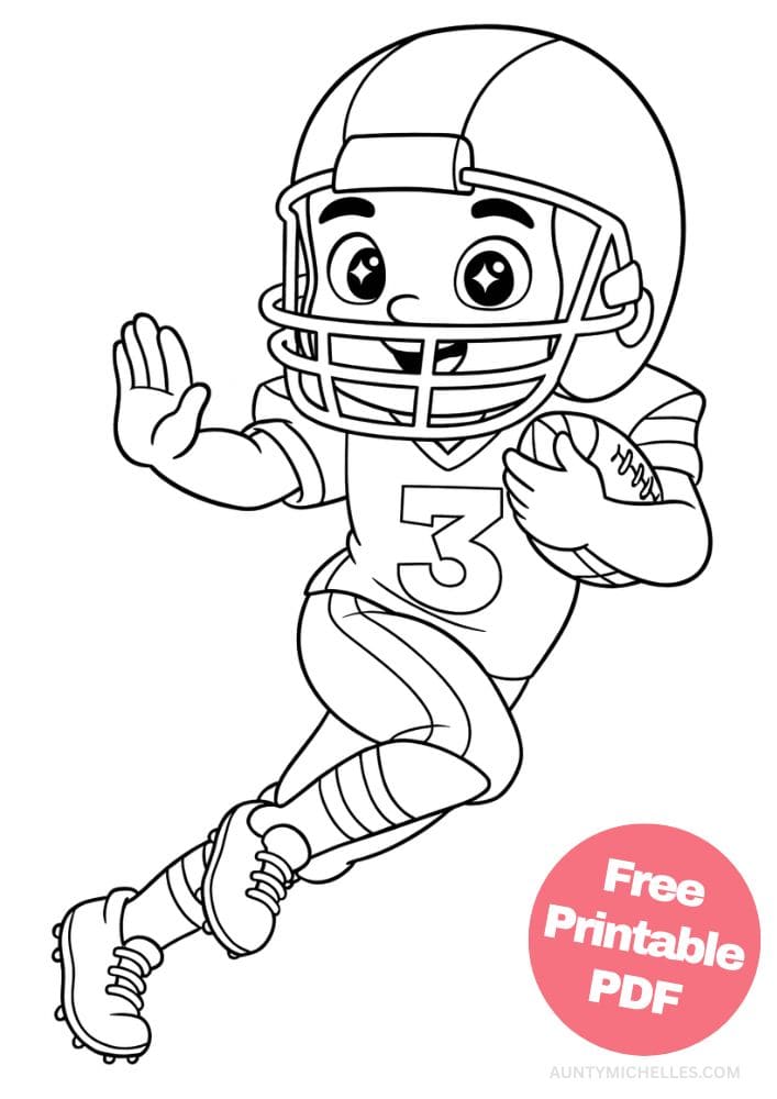 Free Printable Football Coloring Pages for Kids Book Printout team players american heisman