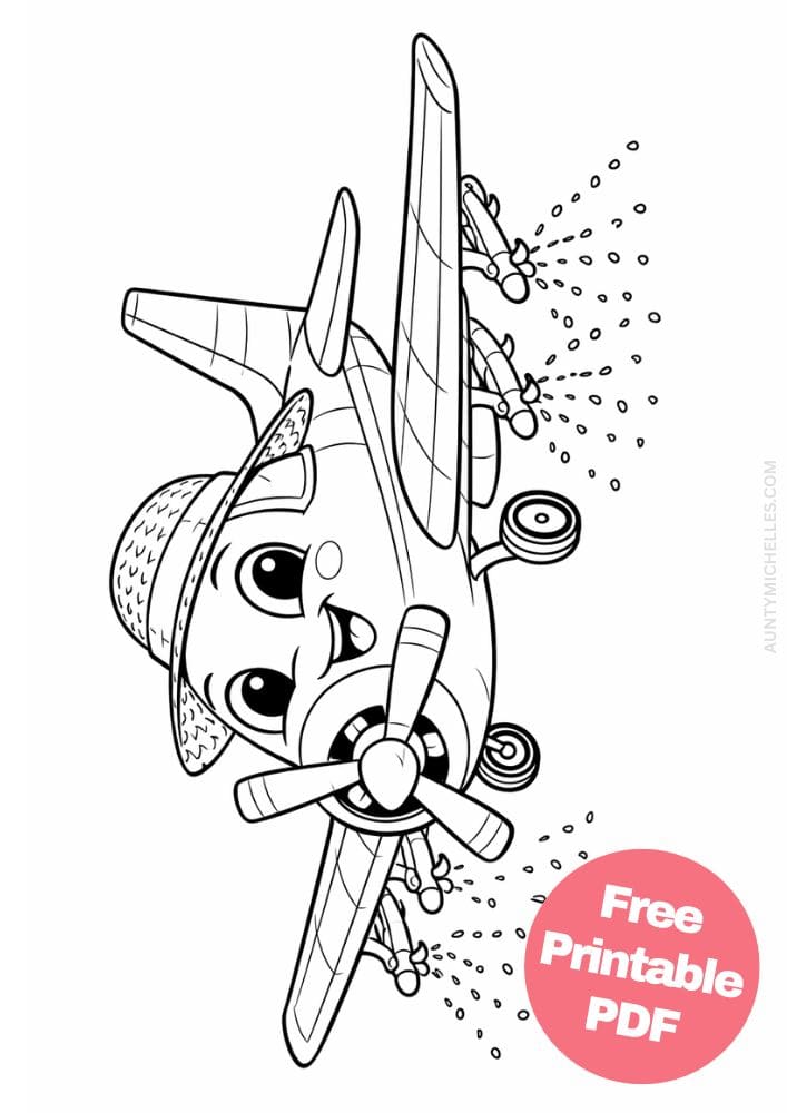Free Printable Airplane Coloring Pages for Kids Plane Colouring Book Sheets Printout PDF Aircraft 3 crop duster cute