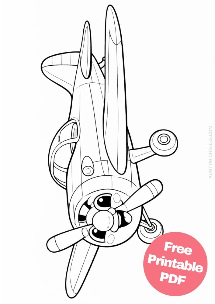 Free Printable Airplane Coloring Pages for Kids Plane Colouring Book Sheets Printout PDF Aircraft 7