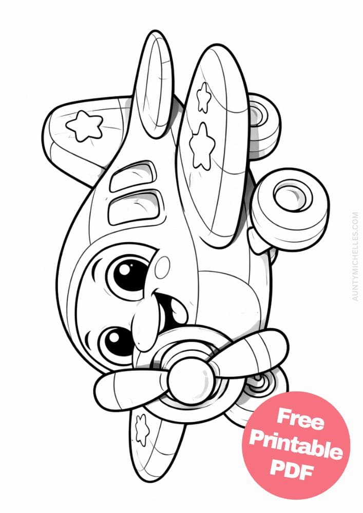 Free Printable Airplane Coloring Pages for Kids Plane Colouring Book Sheets Printout PDF Aircraft 8 toy plane cute