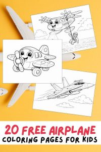 Free Printable Airplane Coloring Pages for Kids, Plane Colouring Book, Aircraft Activities for Kids, Printout PDF, Flight activities, seaplane, fighter jet, biplane, triplane, helicopter