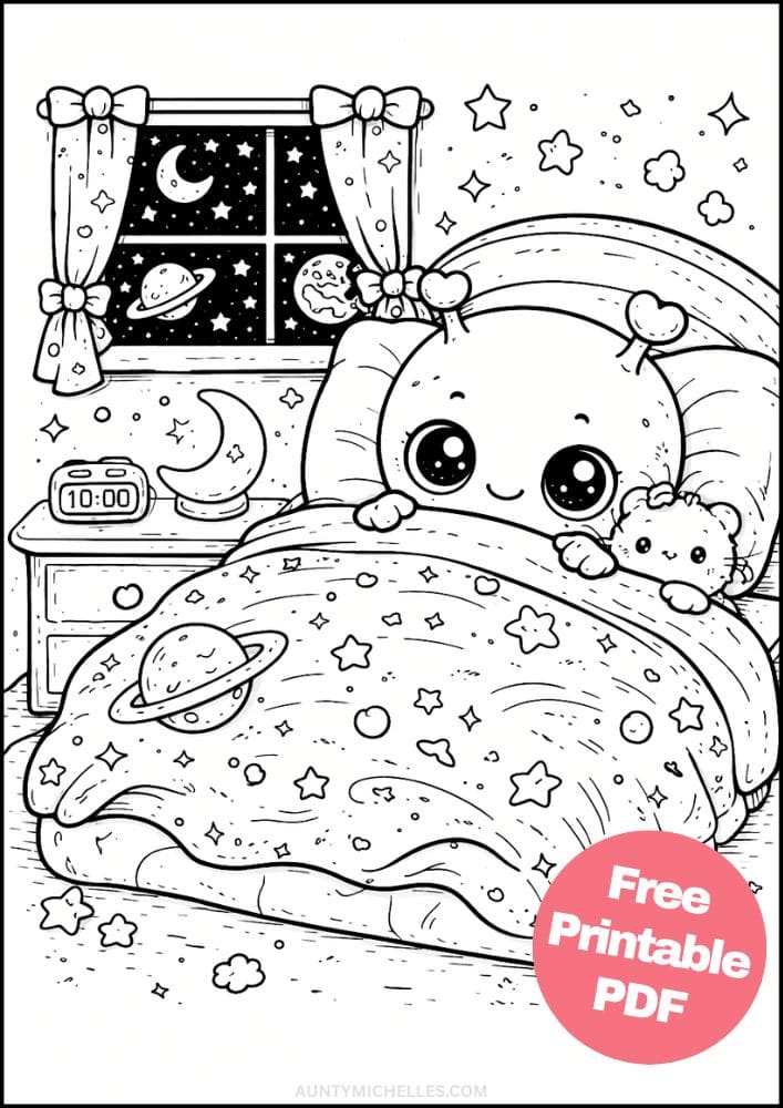 Free Printable Alien Coloring Pages for Kids Space Galaxy Colouring Book Sheets Printout PDF 1 Bedtime
