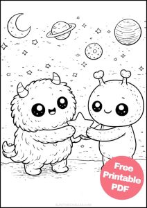 Free Printable Alien Coloring Pages for Kids - Aunty Michelle's