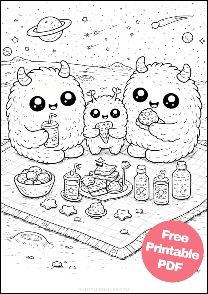 Free Printable Alien Coloring Pages for Kids Space Galaxy Colouring Book Sheets Printout PDF 17 Family Picnic