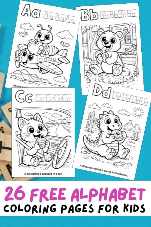Free Printable Alphabet Coloring Pages for Kids - Aunty Michelle's