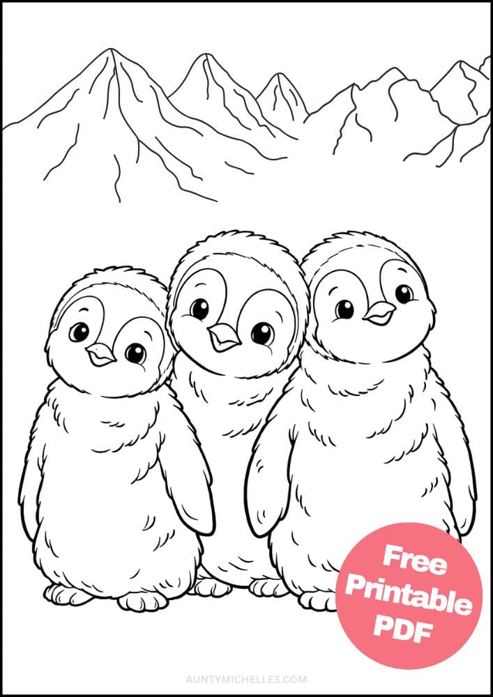 Free Printable Bird Coloring Pages for Kids Animal Activities Colouring Sheets 1 baby penguin