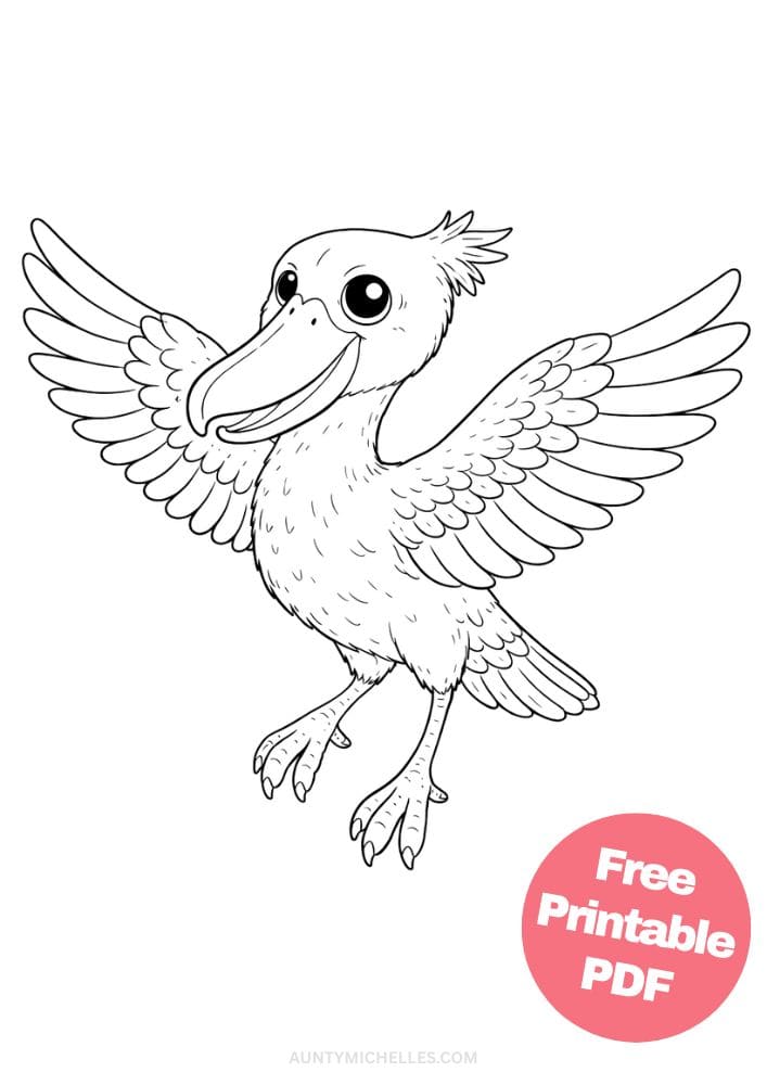 Free Printable Bird Coloring Pages for Kids Animal Activities Colouring Sheets 11 shoebill