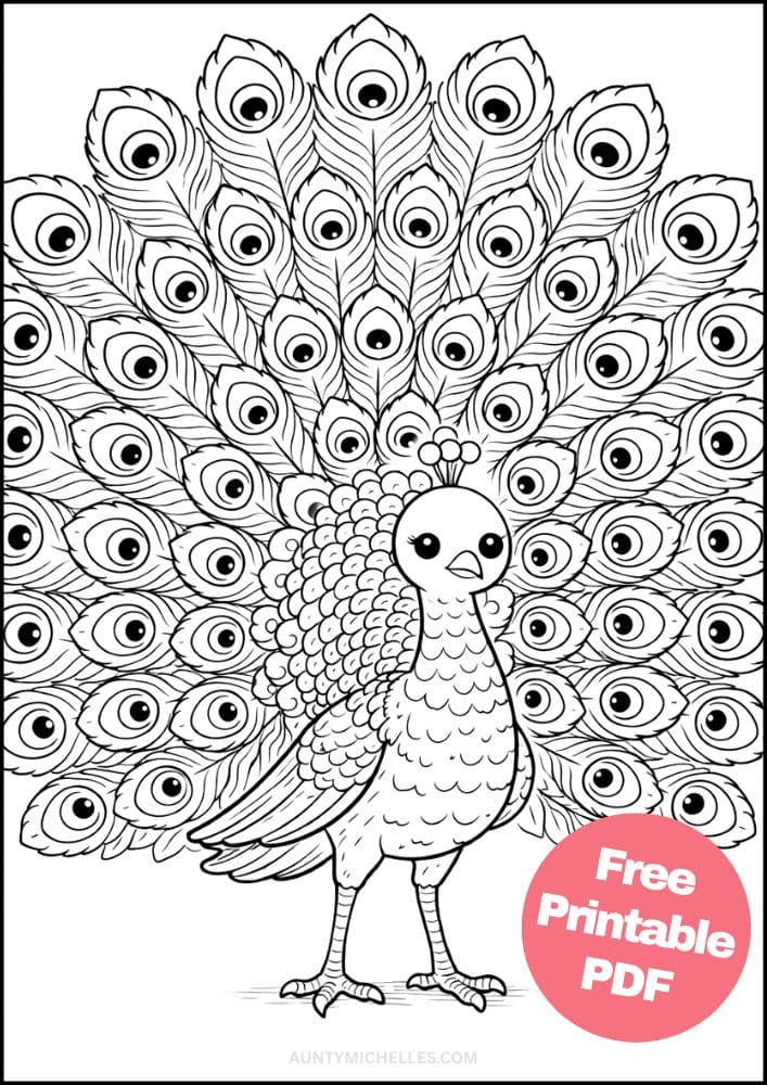 Free Printable Bird Coloring Pages for Kids Animal Activities Colouring Sheets 13 peacock