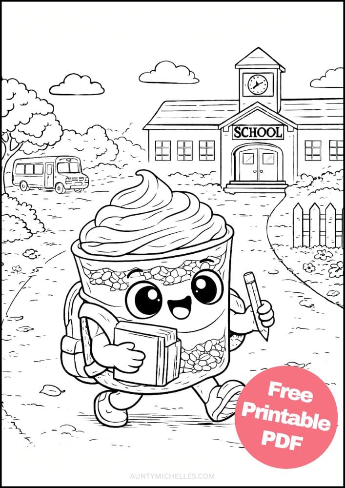 Free Printable Dessert Coloring Pages for Kids Food Activities Colouring Sheets 20 parfait school