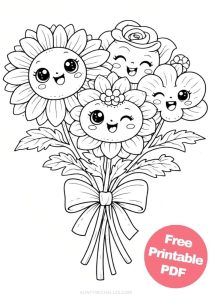 Free Printable Flower Coloring Pages for Kids - Aunty Michelle's