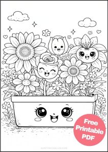 Free Printable Flower Coloring Pages for Kids - Aunty Michelle's