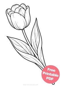 Free Printable Flower Coloring Pages for Kids - Aunty Michelle's