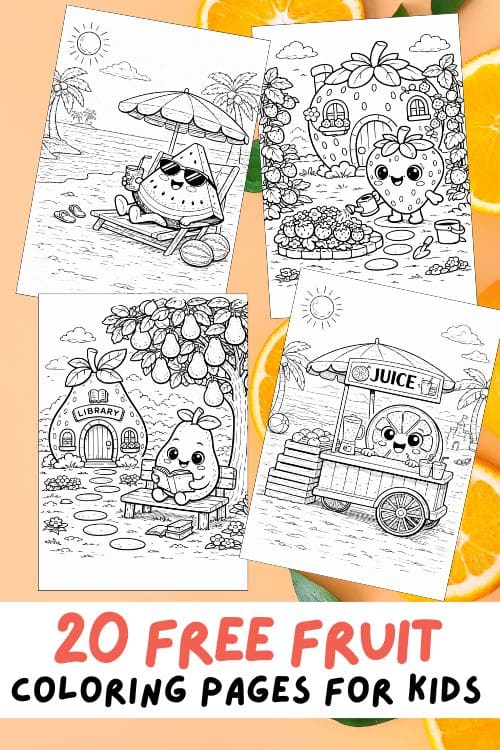 Free Printable Fruit Coloring Pages for Kids - Aunty Michelle's