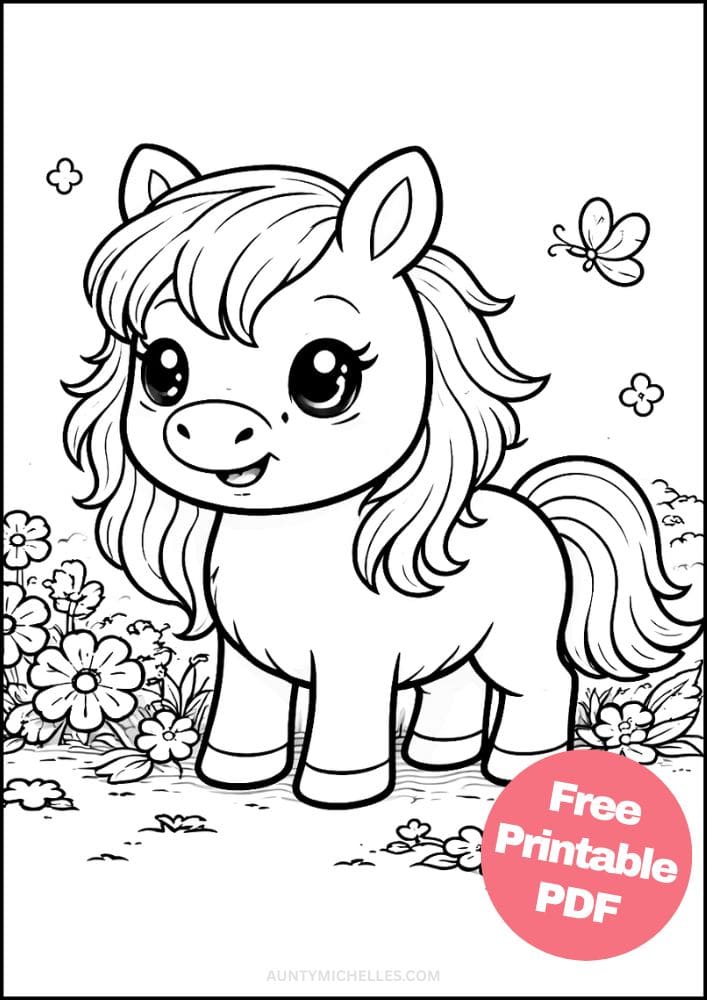 Free Printable Horse Coloring Pages for Kids Pony Coloring Book Printout Sheets 5 cute shetland