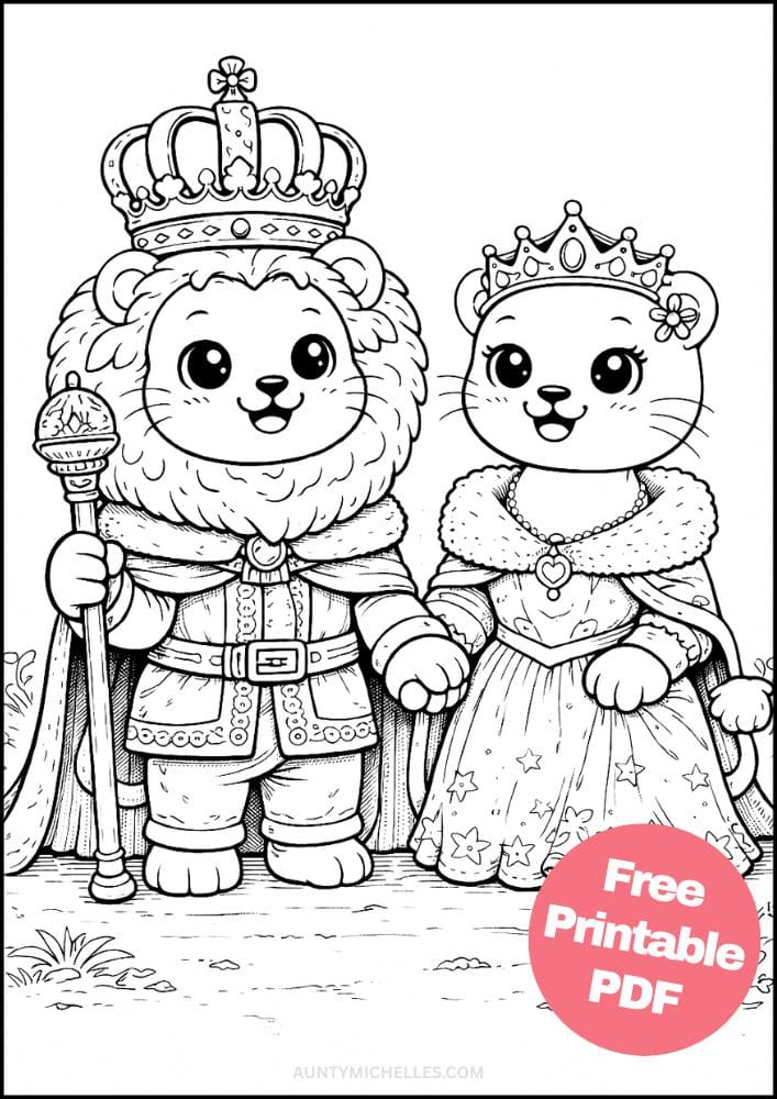 Free Printable Lion Coloring Pages for Kids Activities Colouring Sheets 11 king and queen of the jungle